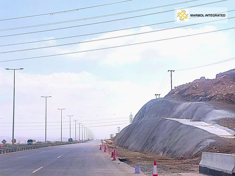 Al Ansab–Al Jifnain: slope engineering along the road corridor